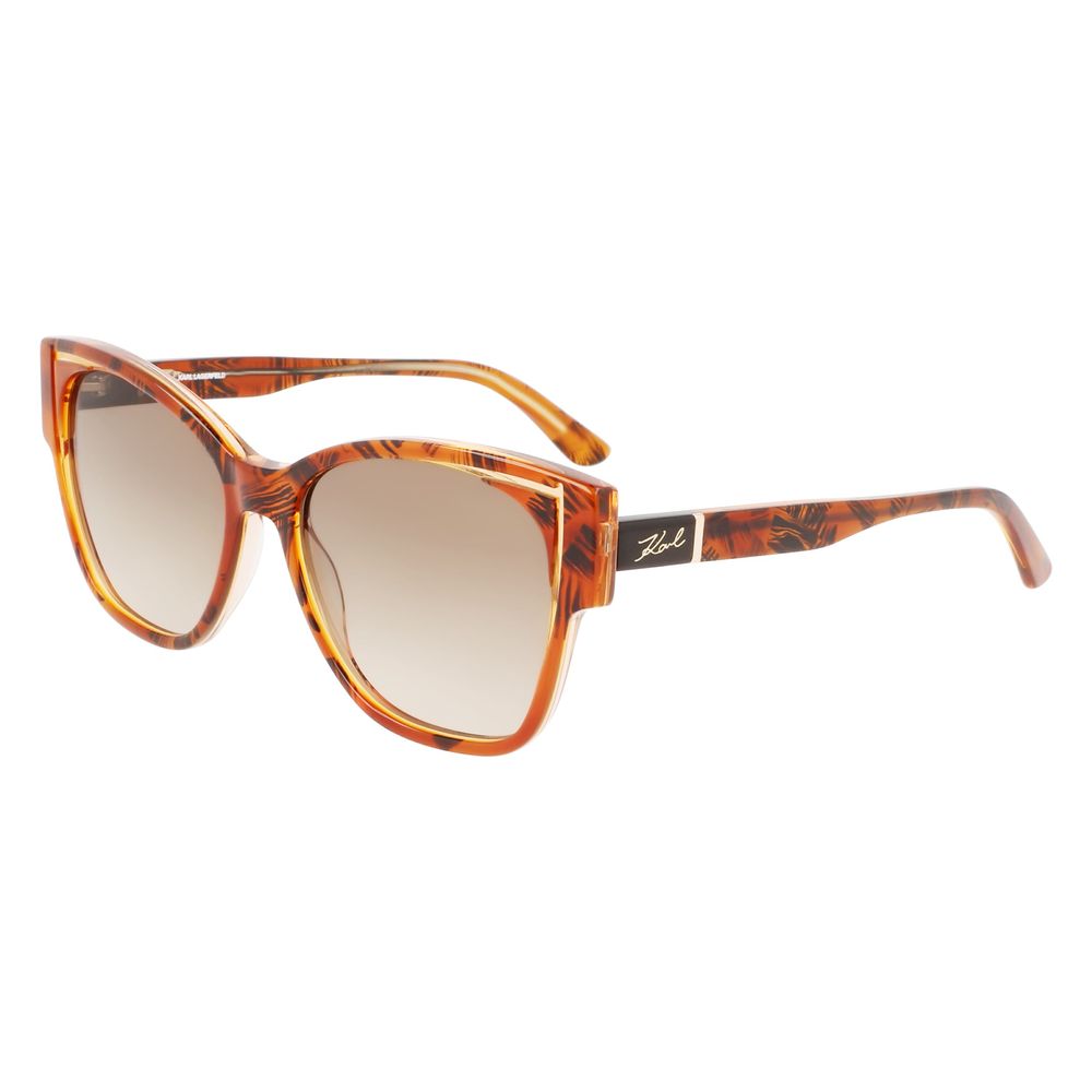 Occhiali da sole in acetato arancione Karl Lagerfeld