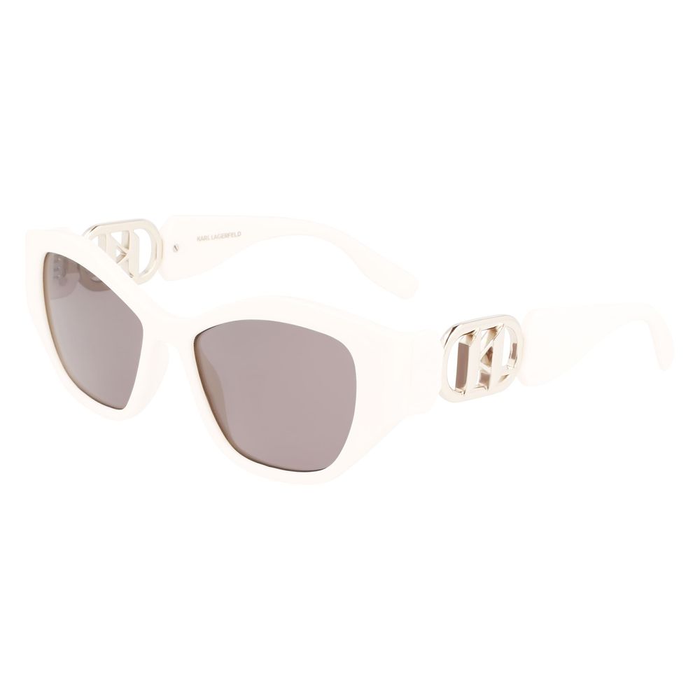 Occhiali da sole Karl Lagerfeld bianchi iniettati