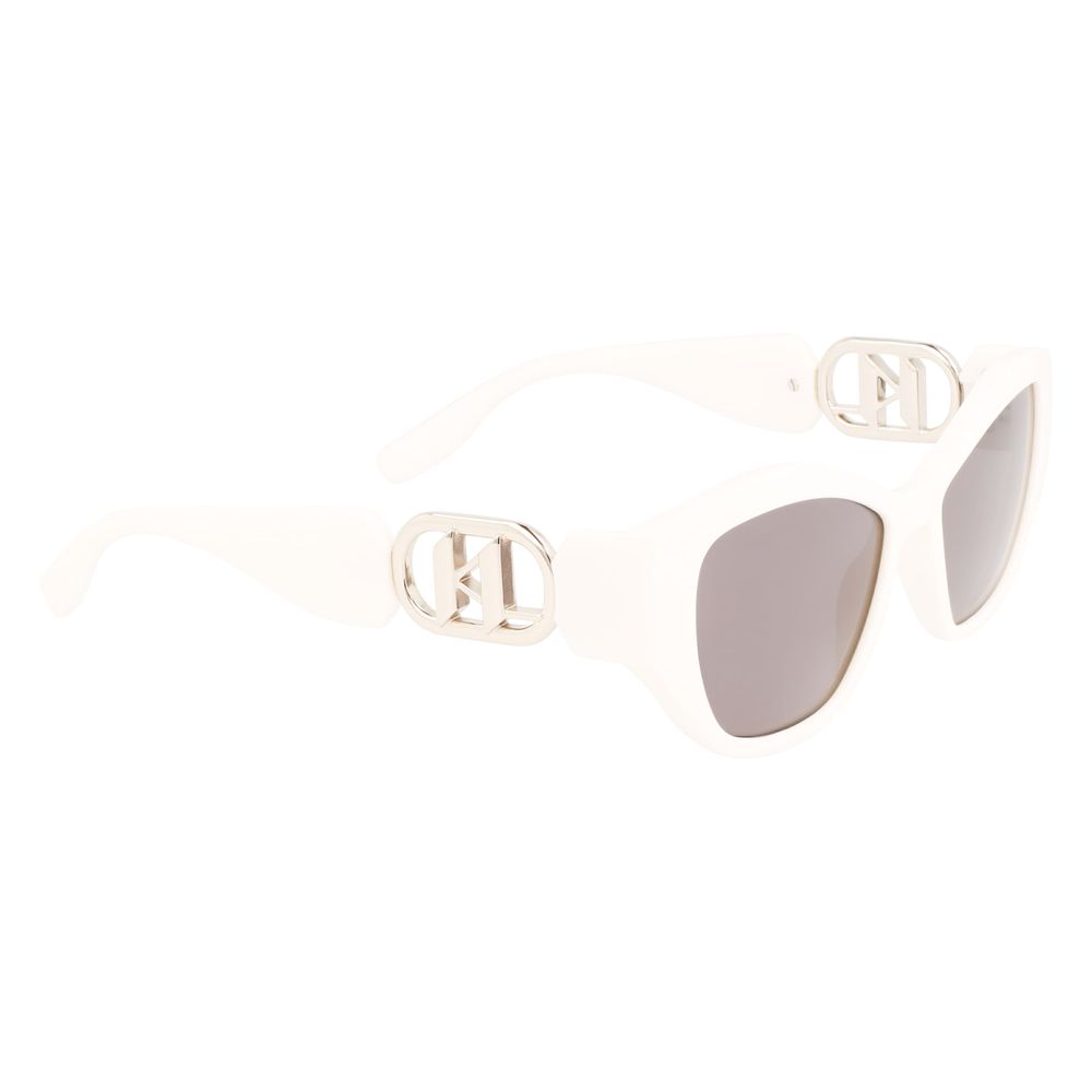 Occhiali da sole Karl Lagerfeld bianchi iniettati