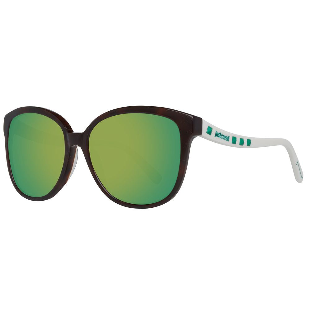 Occhiali da sole in plastica marrone Just Cavalli
