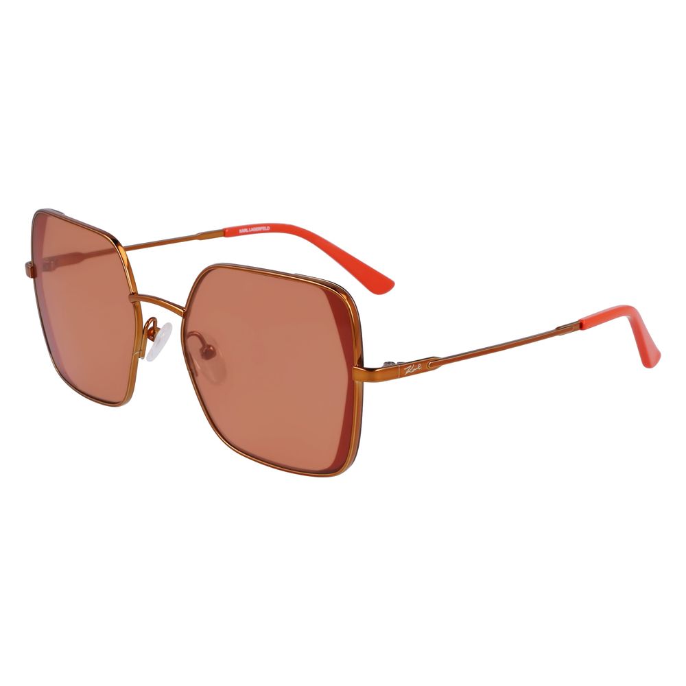 Occhiali da sole in metallo arancione Karl Lagerfeld