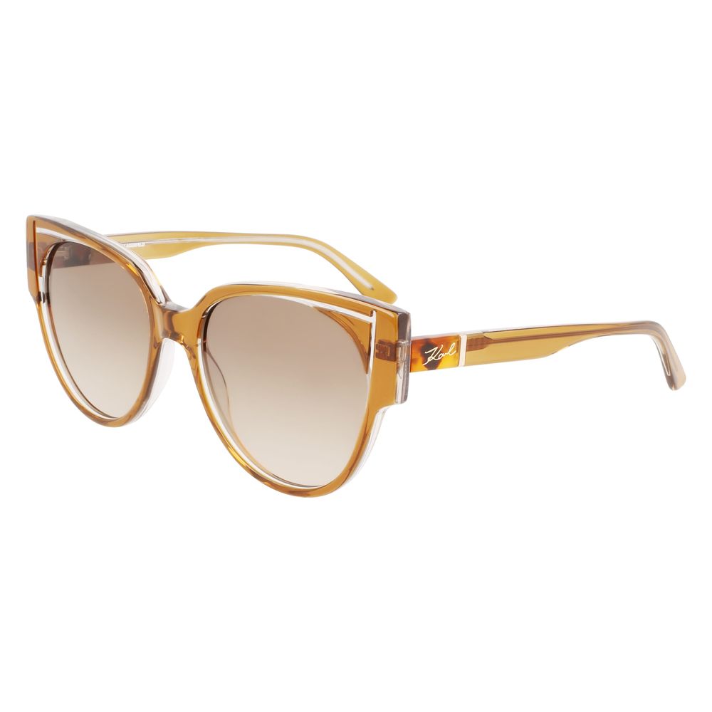 Occhiali da sole in acetato marrone Karl Lagerfeld