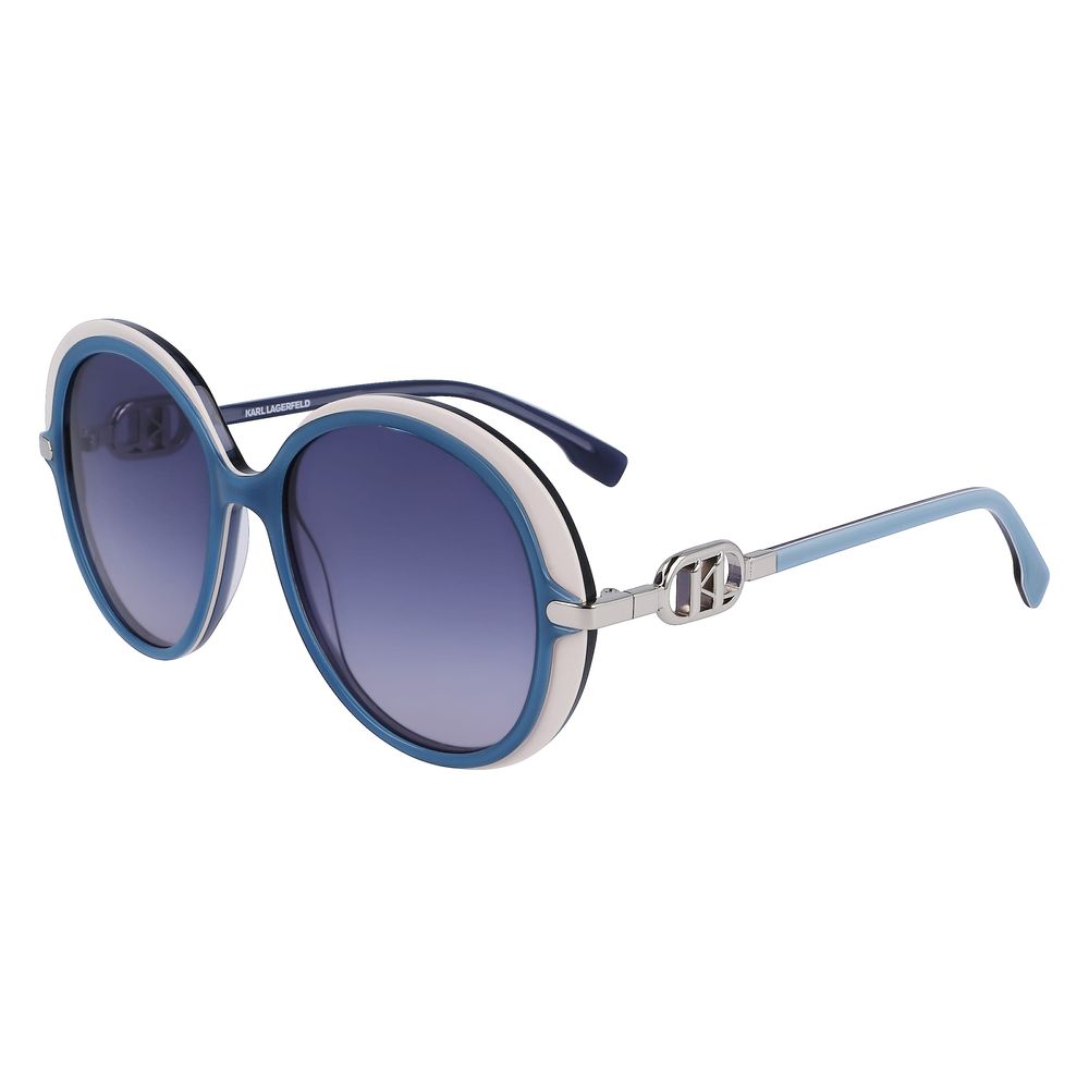 Occhiali da sole in acetato blu Karl Lagerfeld