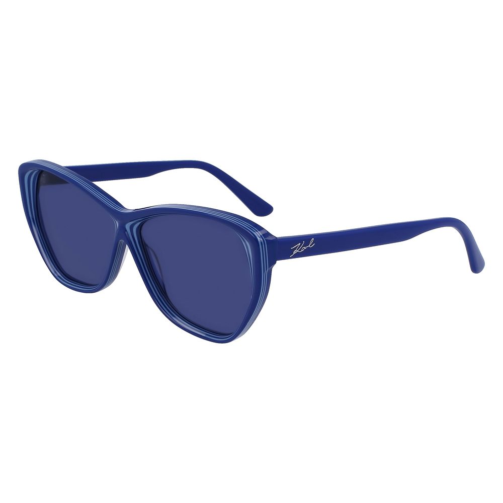 Occhiali da sole in acetato blu Karl Lagerfeld