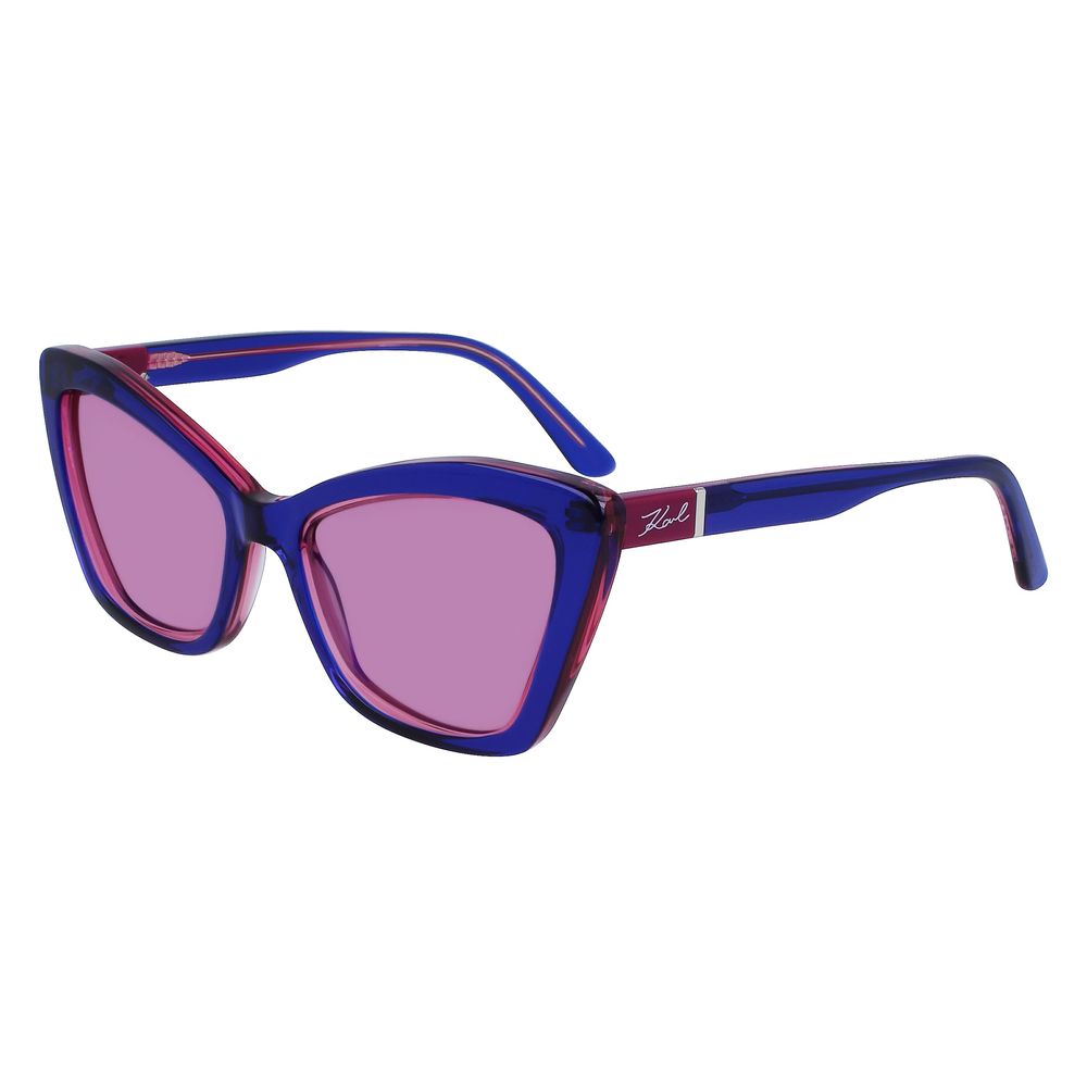 Occhiali da sole in acetato blu Karl Lagerfeld
