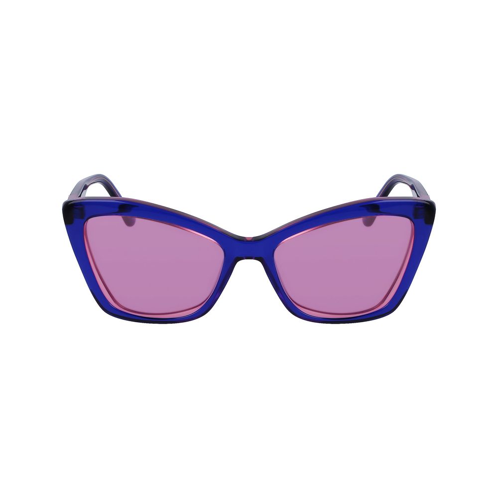 Occhiali da sole in acetato blu Karl Lagerfeld