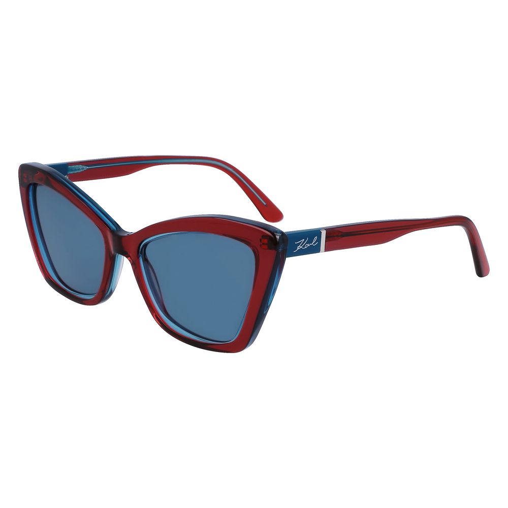 Occhiali da sole in acetato rosso Karl Lagerfeld