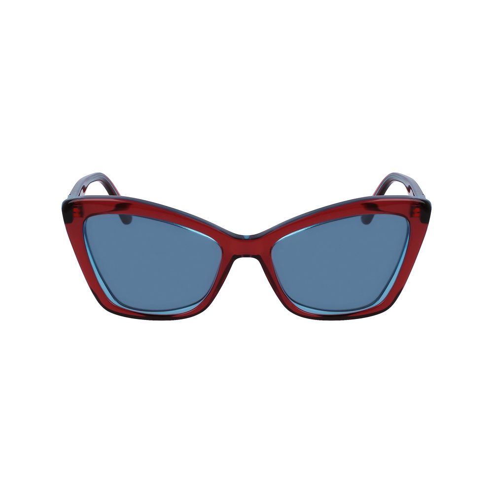 Occhiali da sole in acetato rosso Karl Lagerfeld
