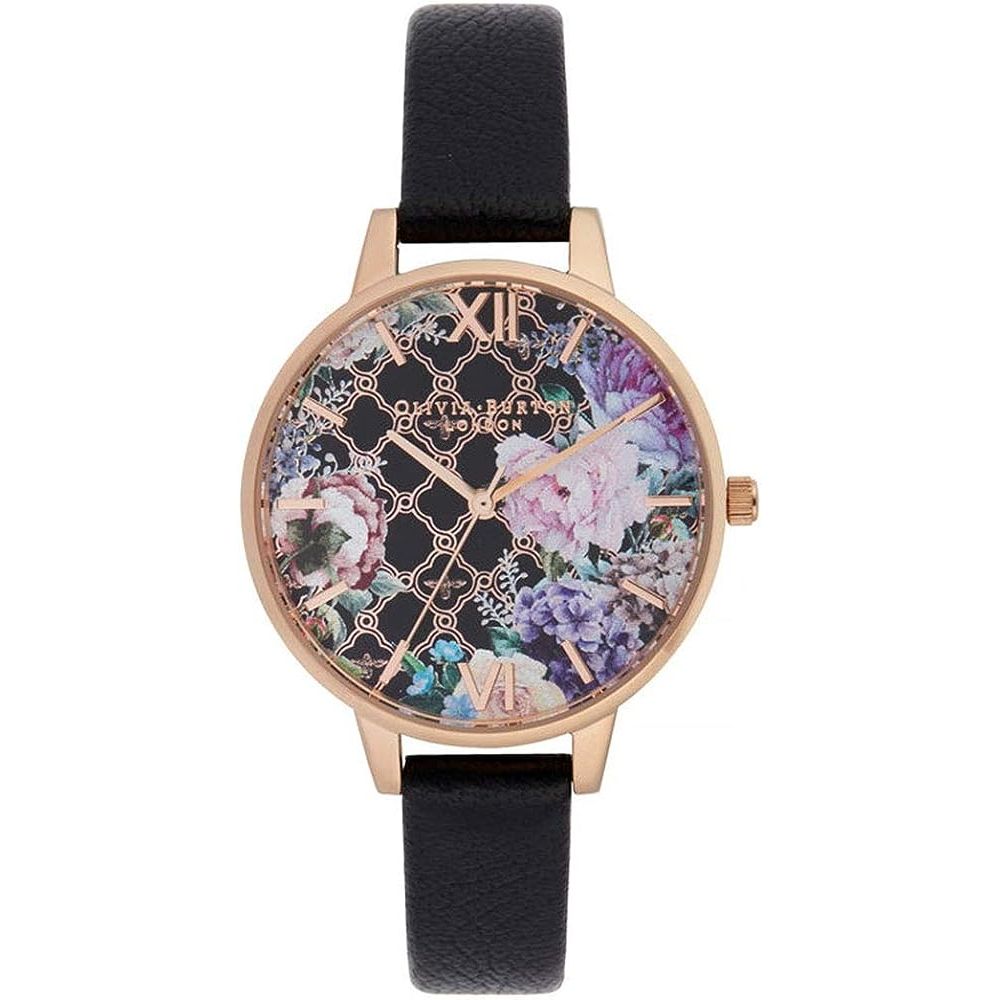 Orologio Olivia Burton in pelle sintetica nera