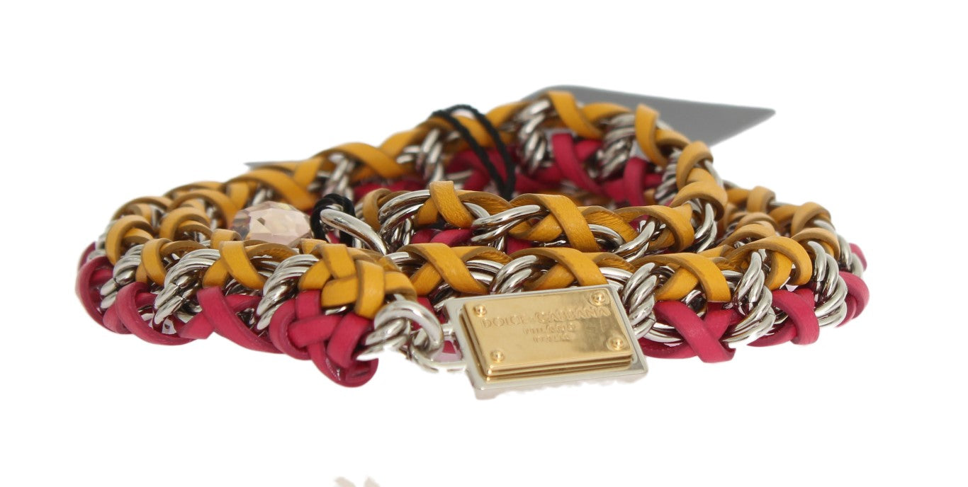 Dolce & Gabbana Elegante cintura impreziosita da cristalli multicolori