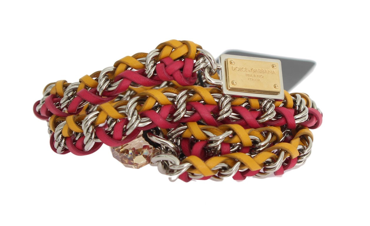 Dolce & Gabbana Elegante cintura impreziosita da cristalli multicolori