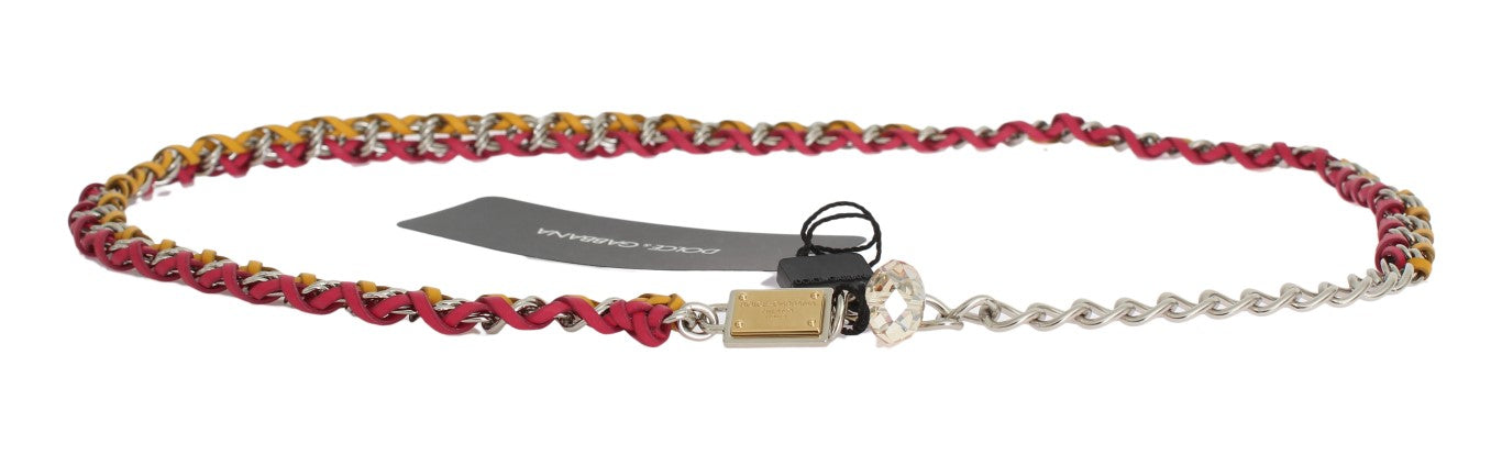Dolce & Gabbana Elegante cintura impreziosita da cristalli multicolori
