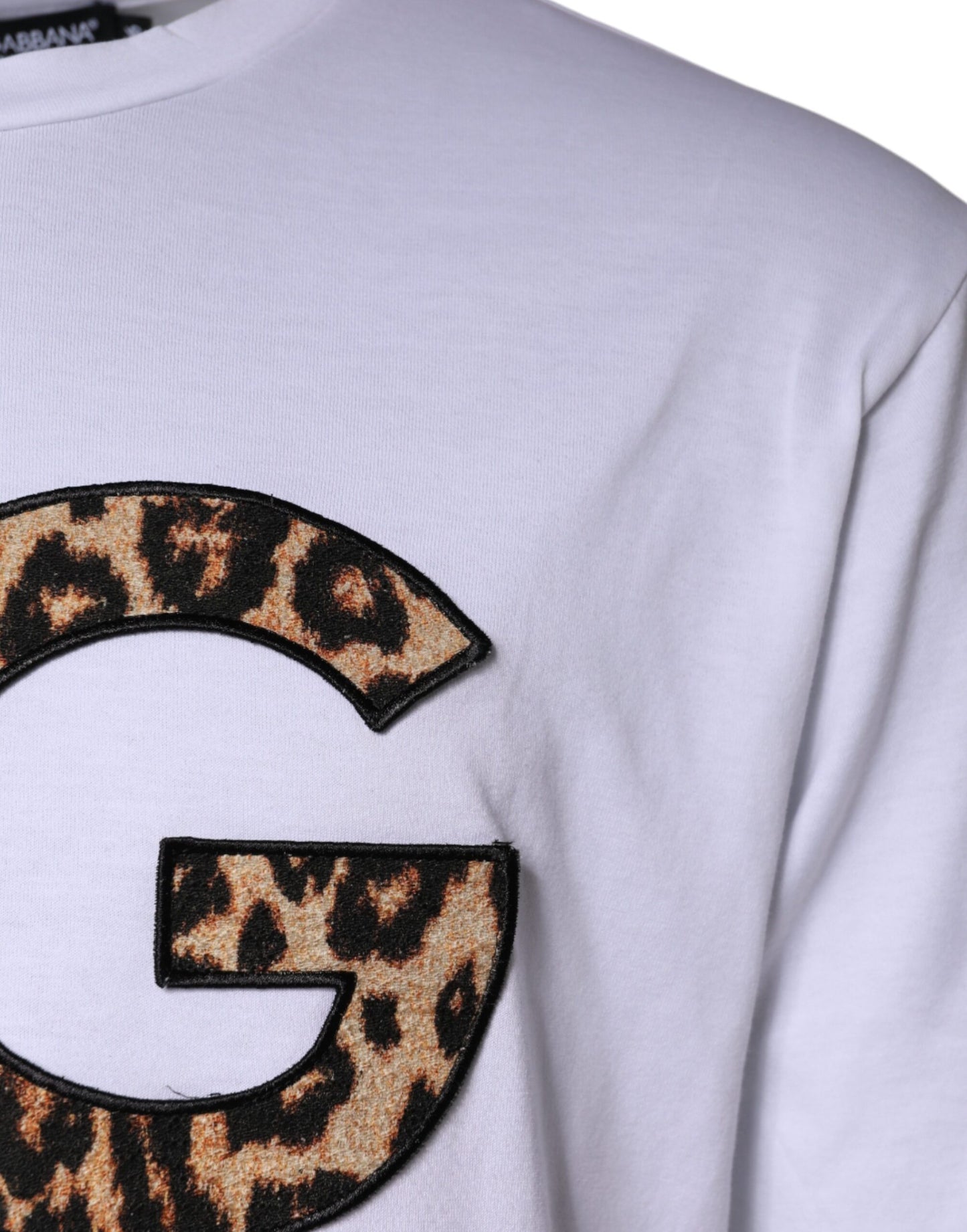 Dolce & Gabbana T-shirt bianca con logo DG in cotone e maniche corte
