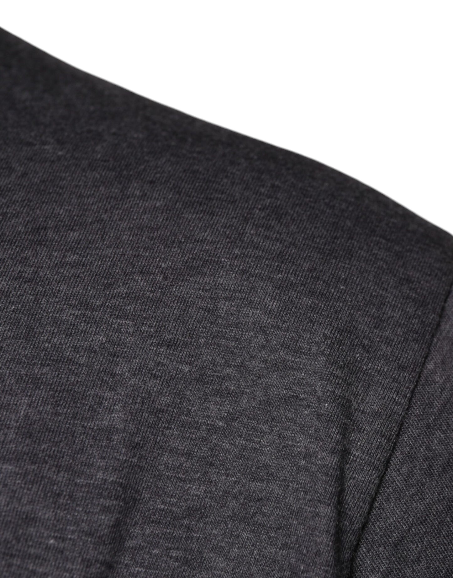 Dolce & Gabbana T-shirt girocollo in cotone con toppa con logo grigio