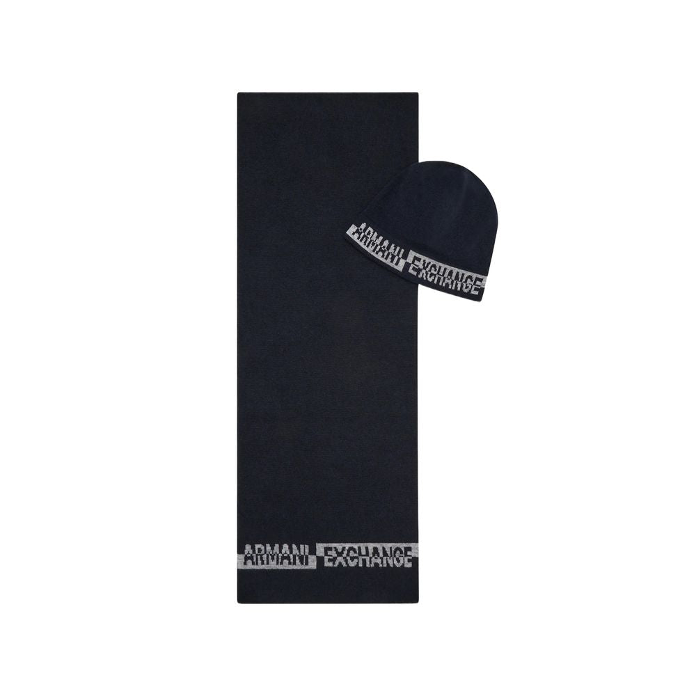 Sciarpa di lana blu Armani Exchange