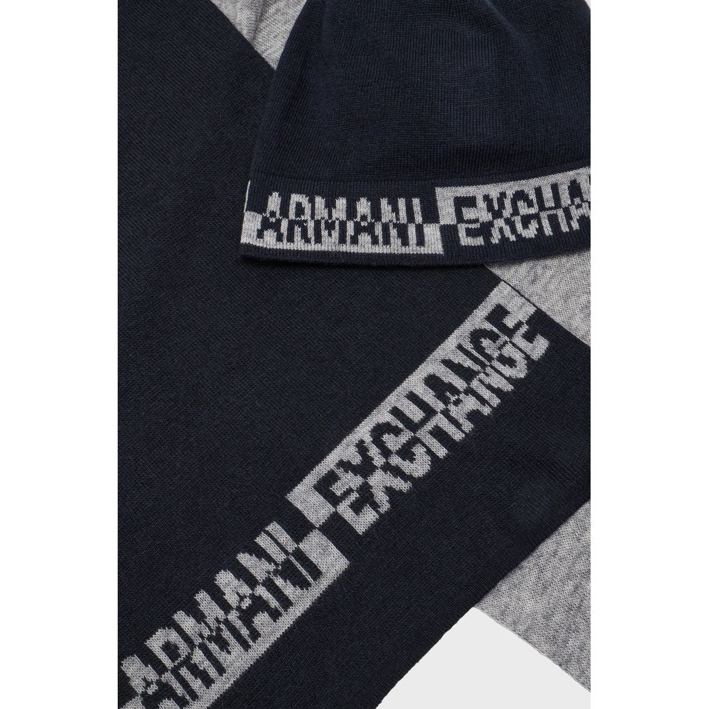 Sciarpa di lana blu Armani Exchange