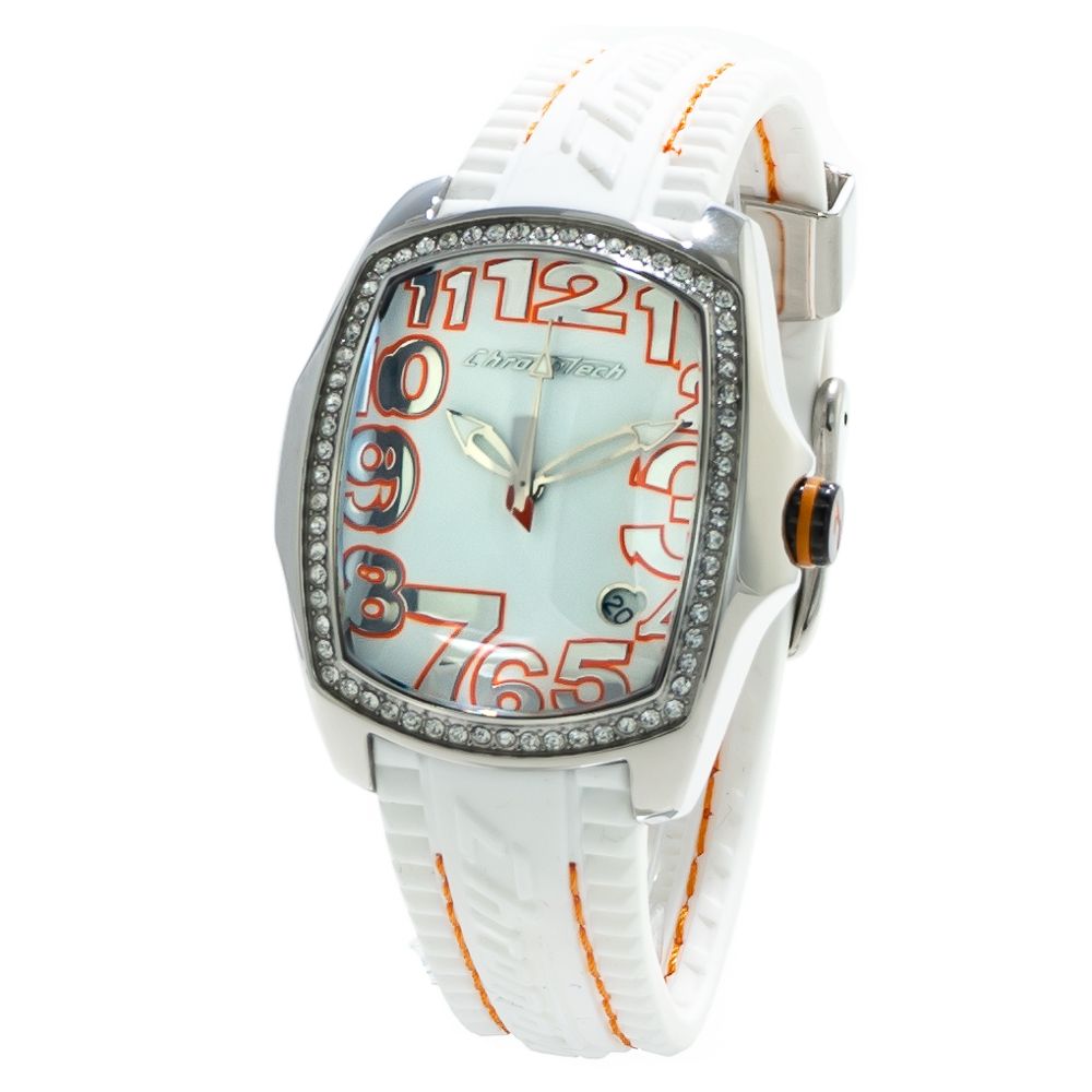 Orologio Chronotech in gomma bianca