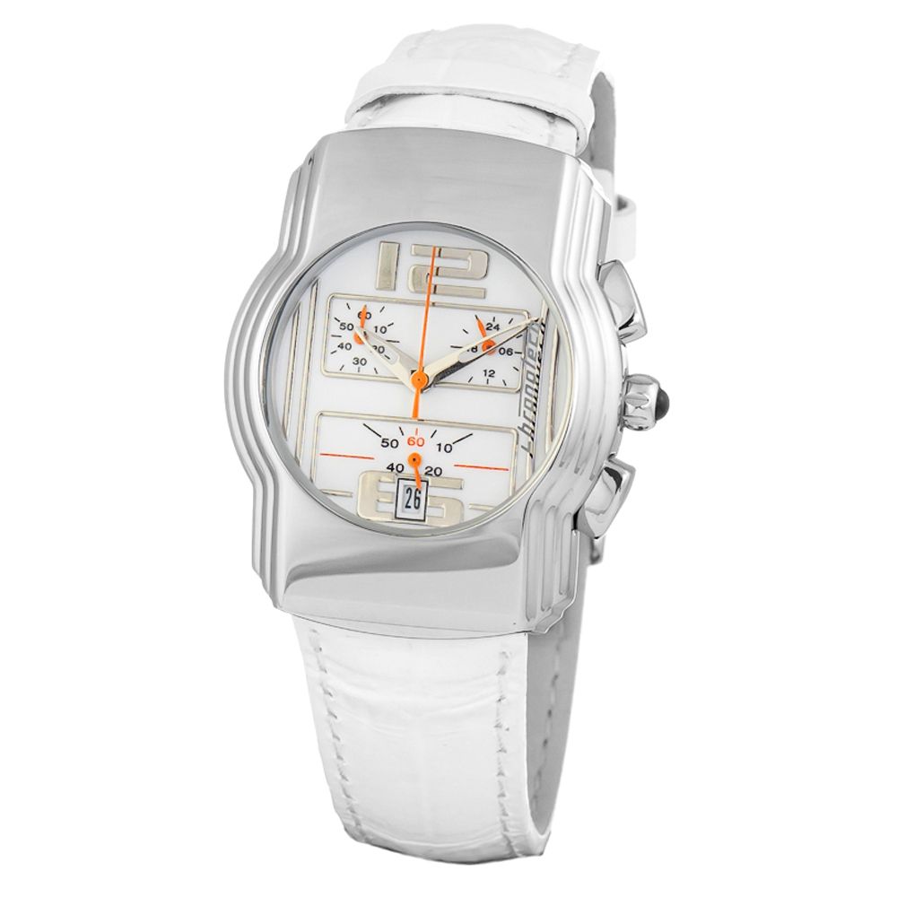 Orologio Chronotech in pelle bianca