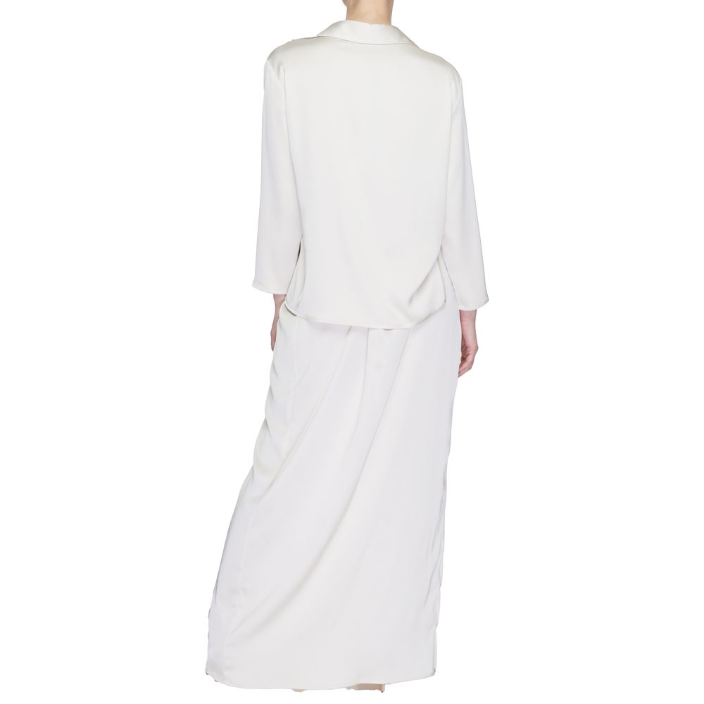 Abito Beige Poliestere Sandro Ferrone
