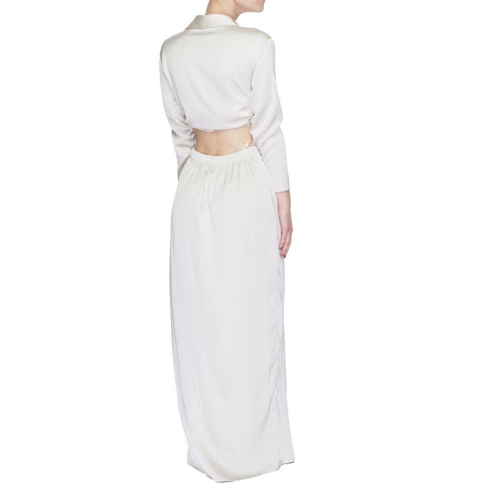 Abito Beige Poliestere Sandro Ferrone