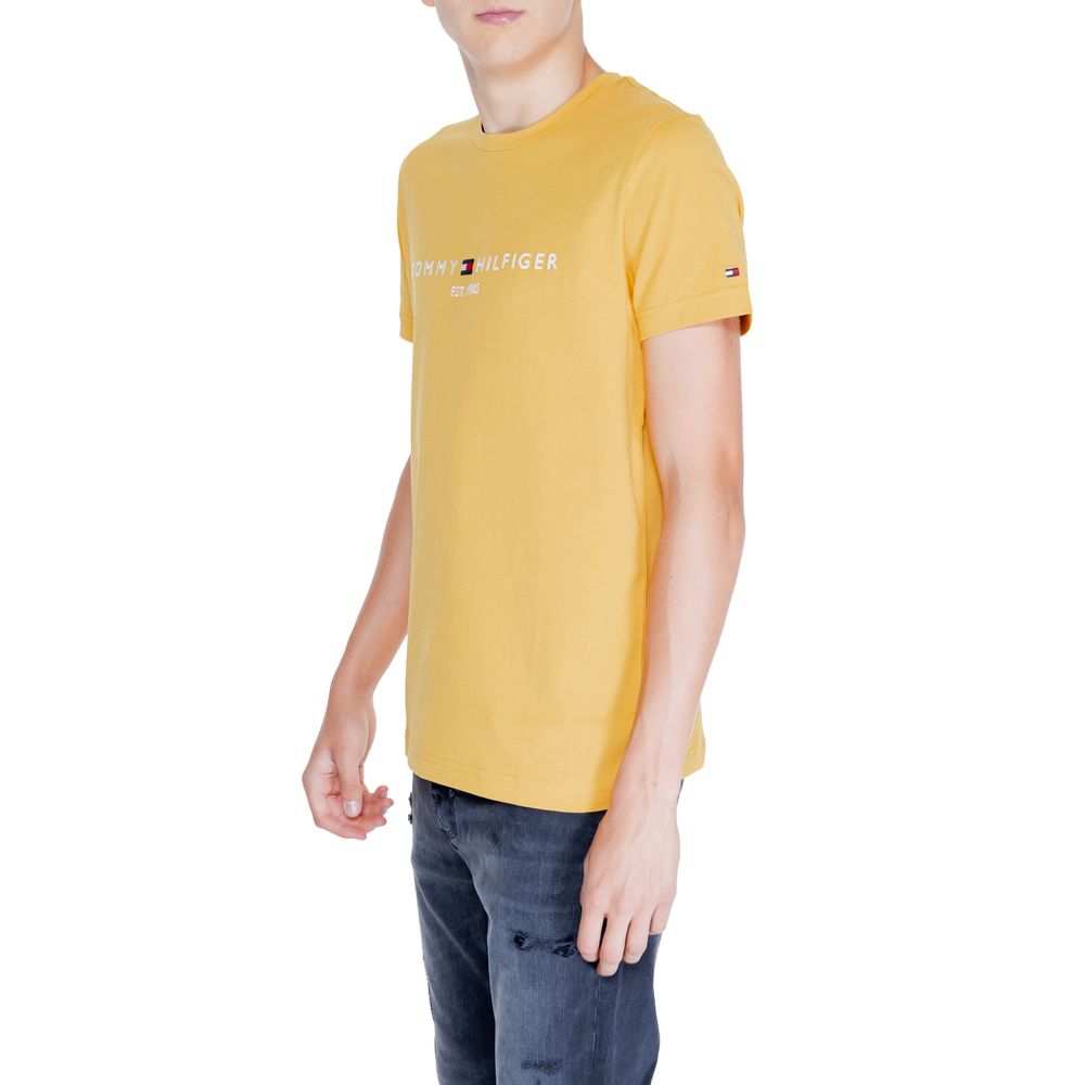 Maglietta in cotone giallo Tommy Hilfiger
