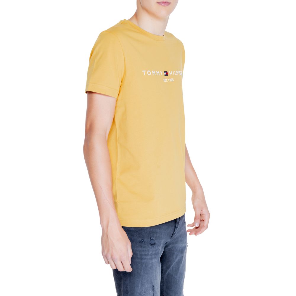 Maglietta in cotone giallo Tommy Hilfiger