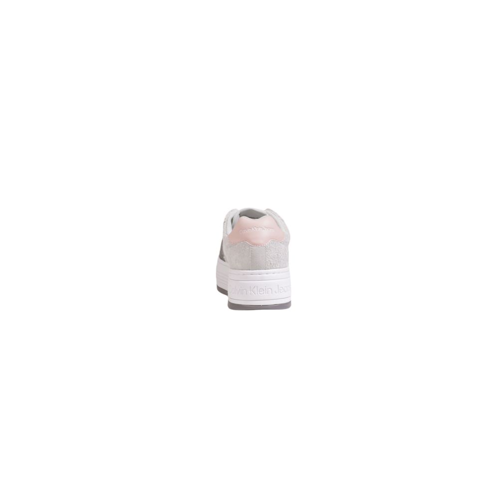 Sneaker in pelle grigia Calvin Klein