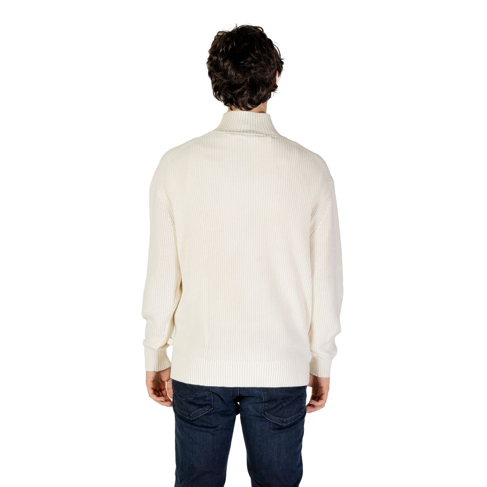 Maglione in cotone color crema Calvin Klein Jeans