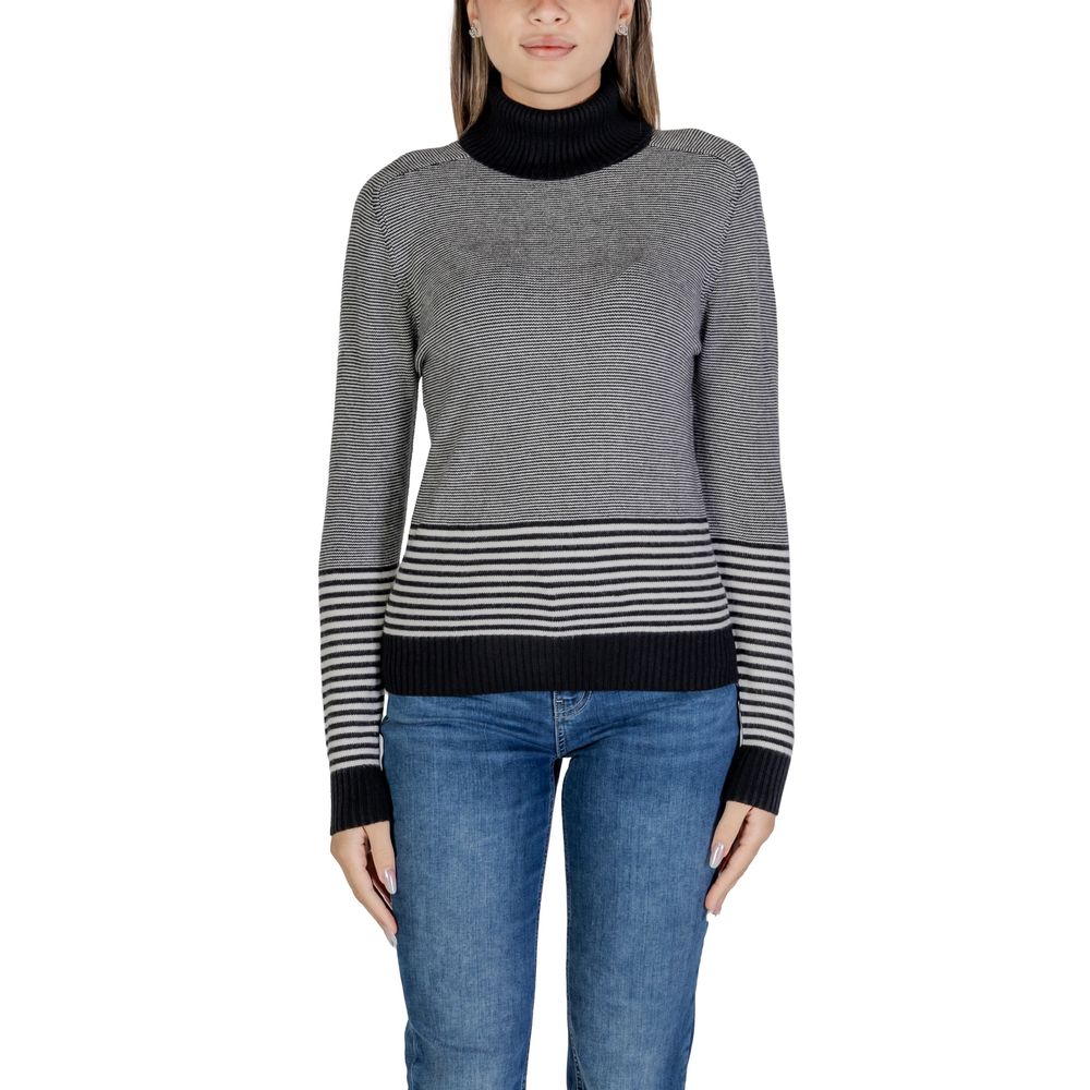 Maglione in viscosa bianco e nero di Sandro Ferrone