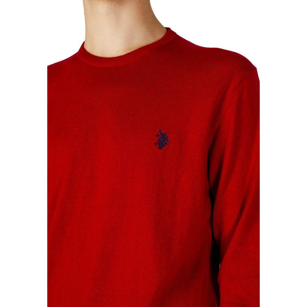 Maglione in cotone rosso US POLO ASSN.