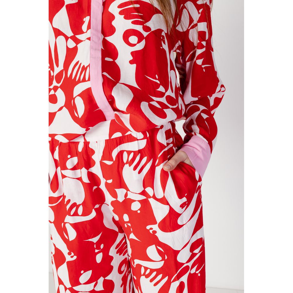 Vila Clothes Jeans e pantaloni in viscosa rossa