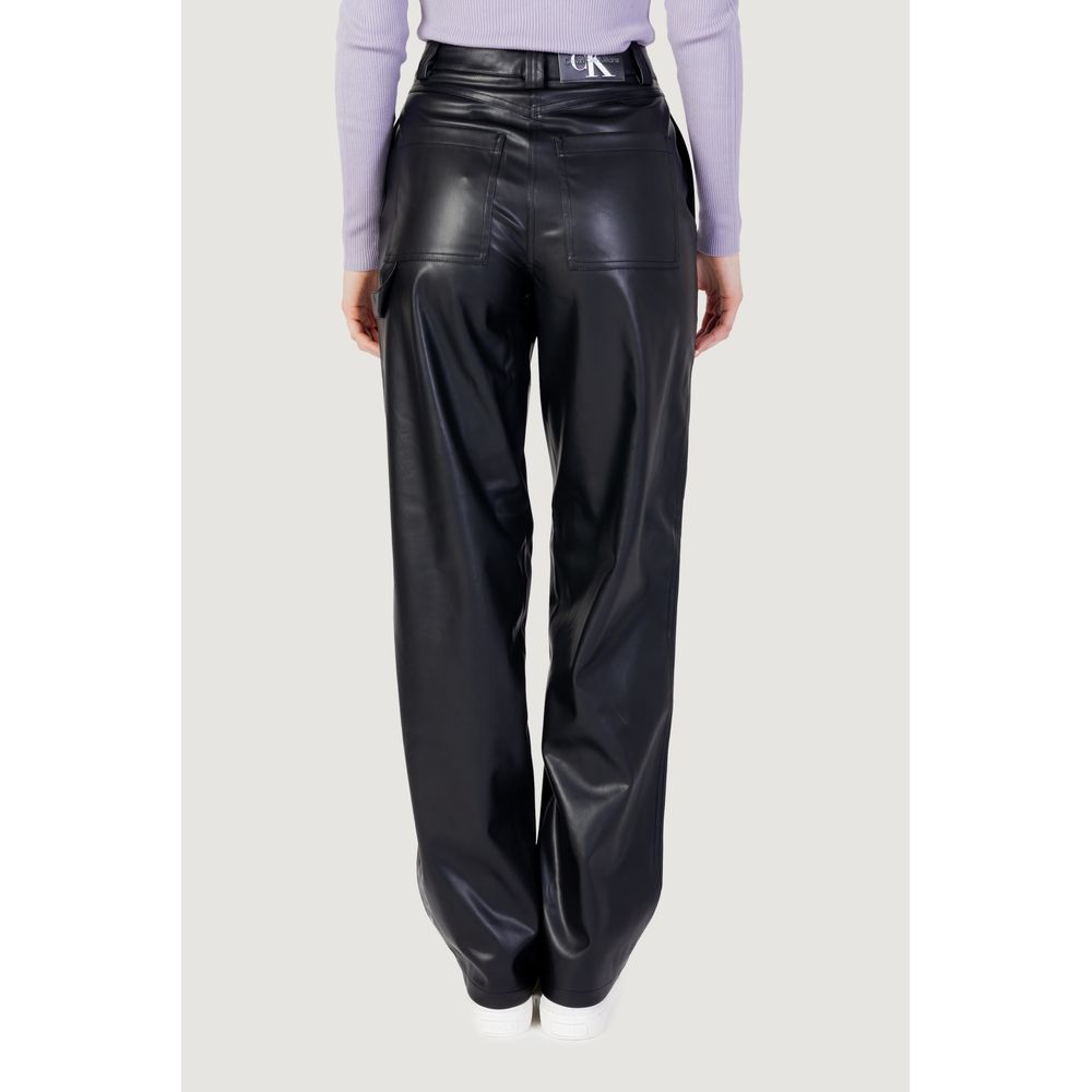 Calvin Klein Jeans Nero Poliestere Poliestere Jeans e Pantaloni