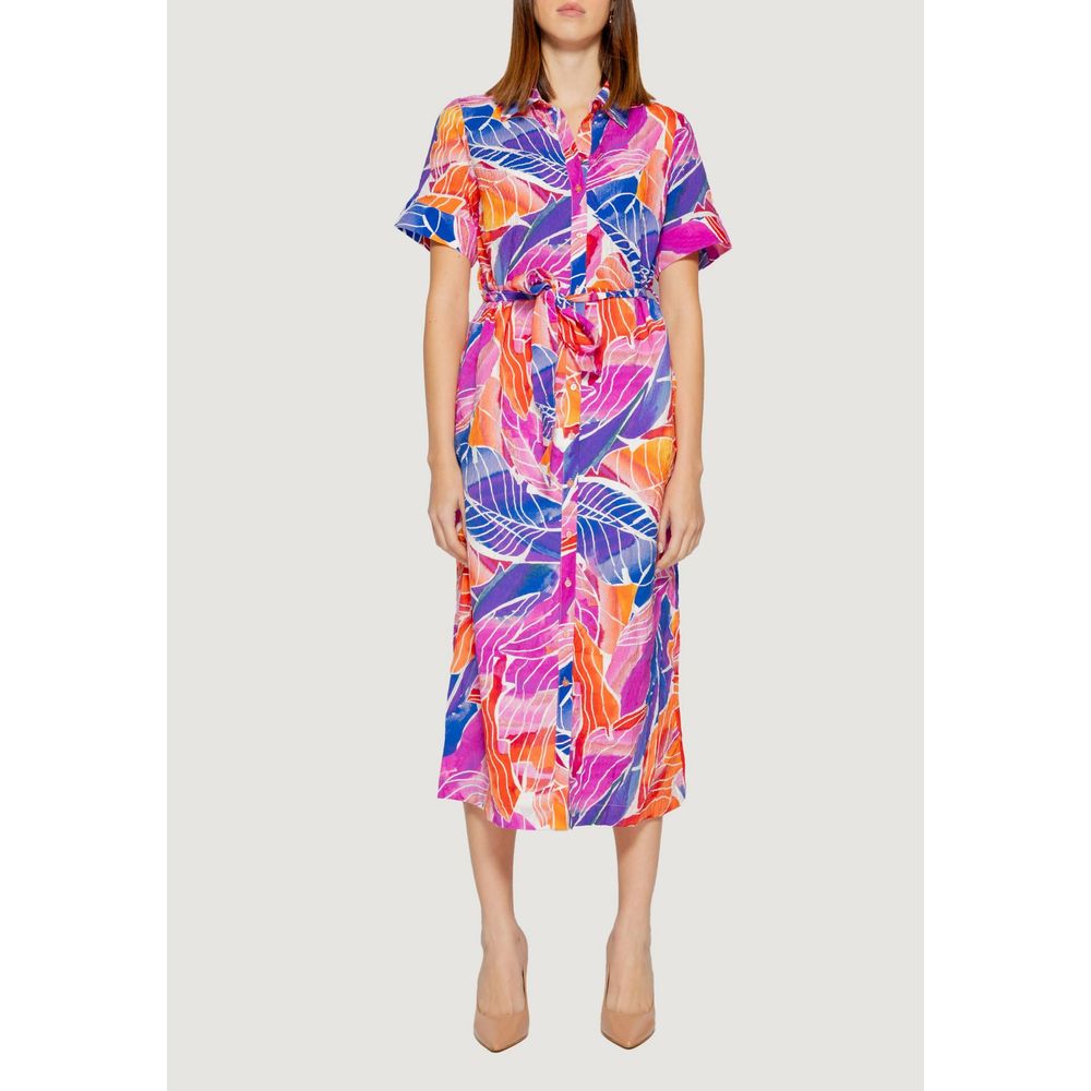 Vila Clothes Abito in viscosa multicolore