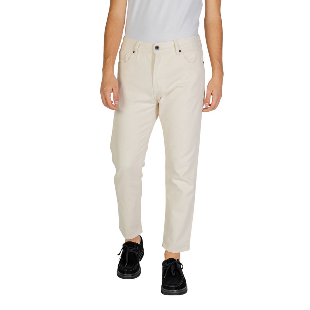 Gianni Lupo Jeans e Pantaloni in Cotone Crema