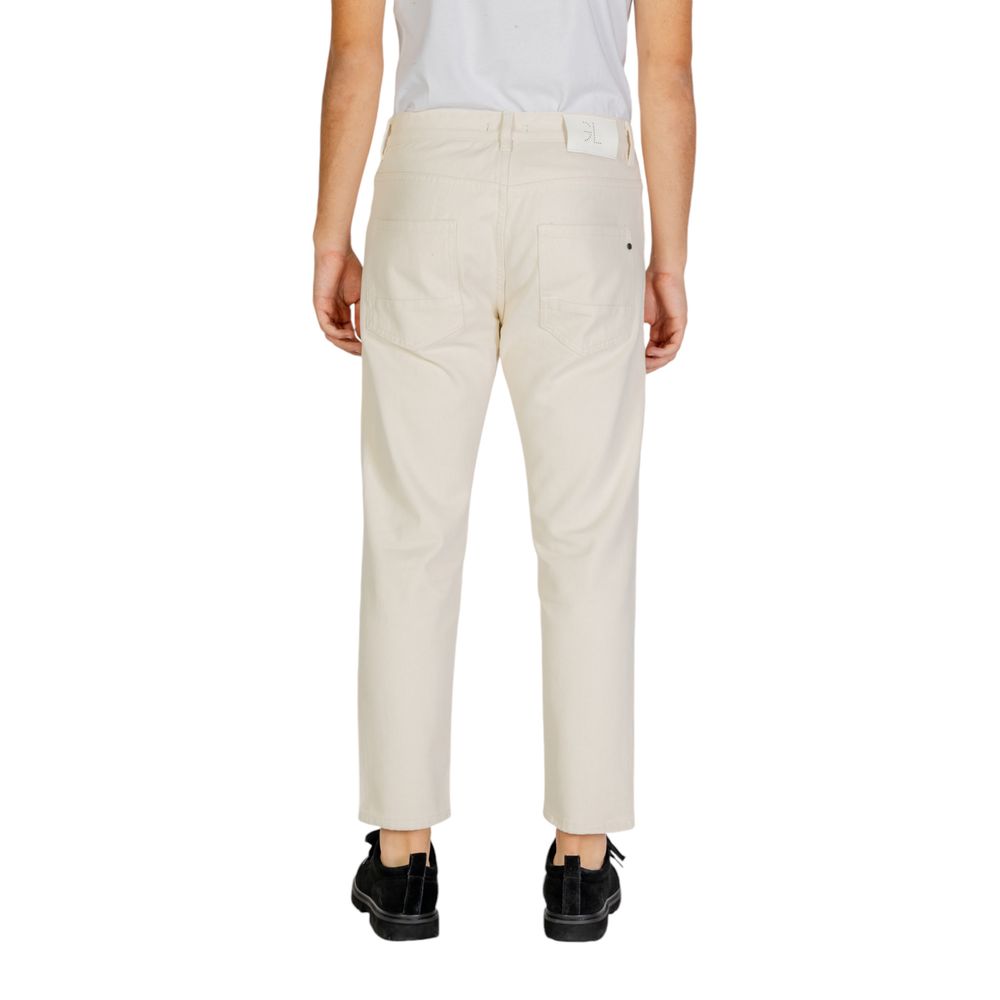 Gianni Lupo Jeans e Pantaloni in Cotone Crema