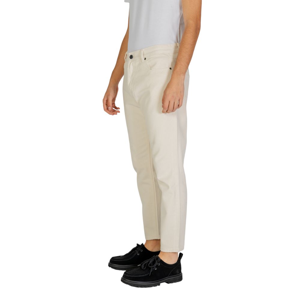 Gianni Lupo Jeans e Pantaloni in Cotone Crema