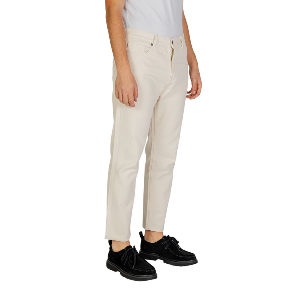Gianni Lupo Jeans e Pantaloni in Cotone Crema