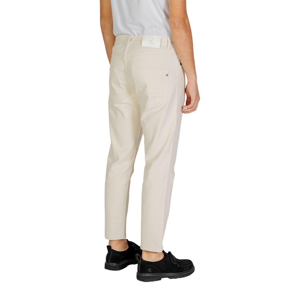 Gianni Lupo Jeans e Pantaloni in Cotone Crema