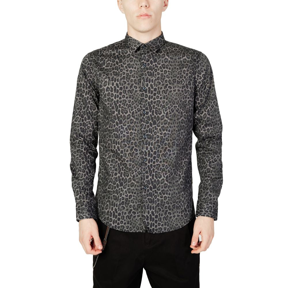 Camicia Gianni Lupo in cotone grigio