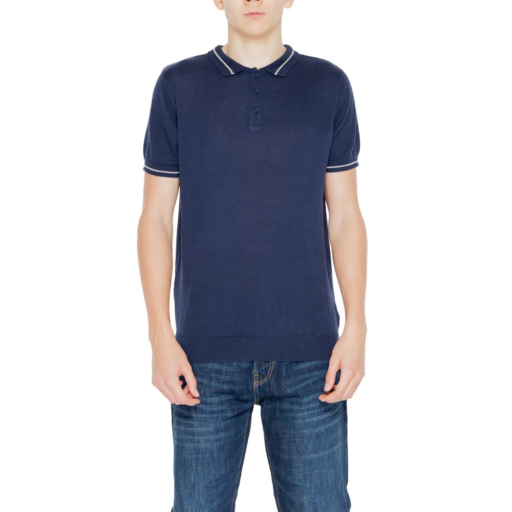 Maglietta in cotone blu Hamaki-Ho