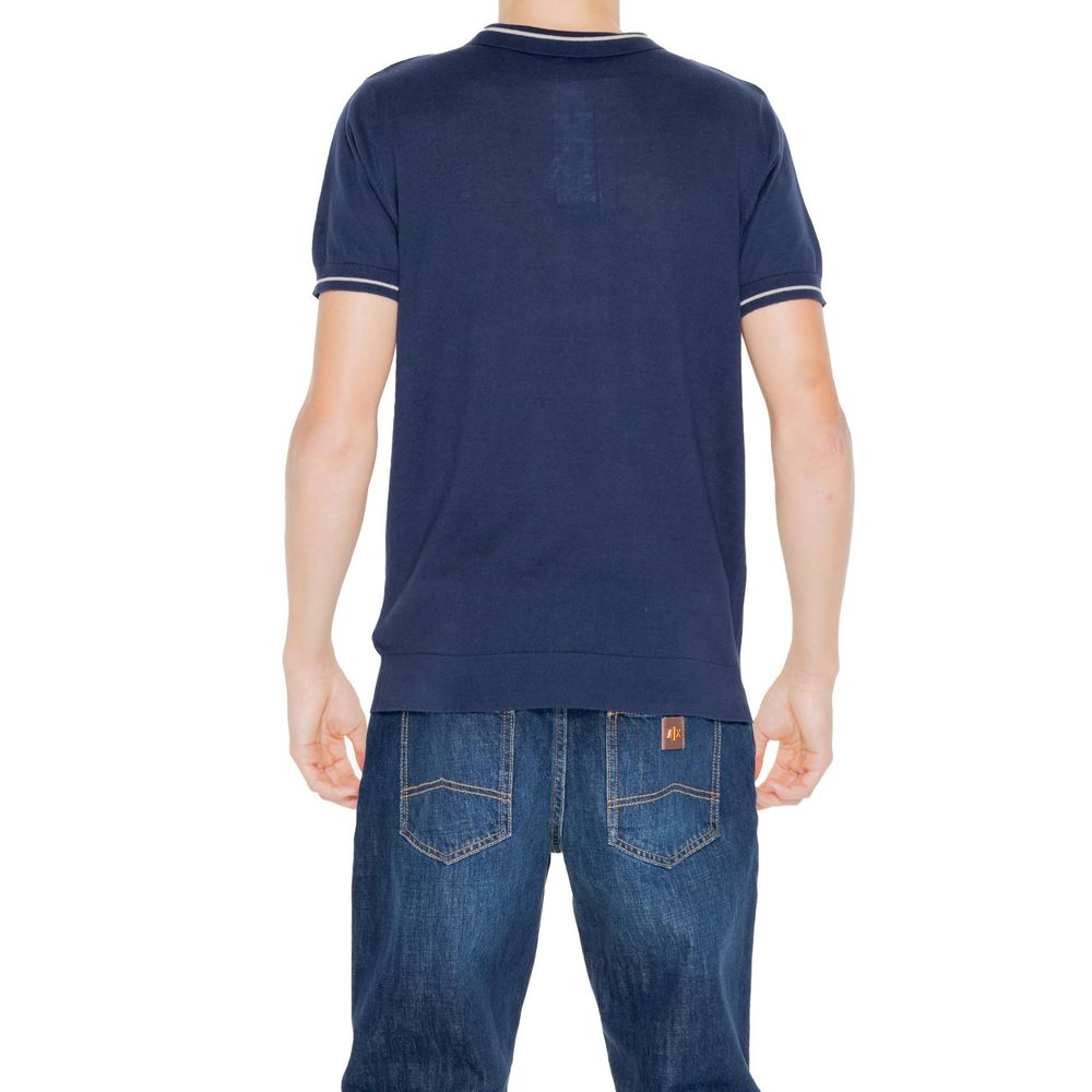 Maglietta in cotone blu Hamaki-Ho