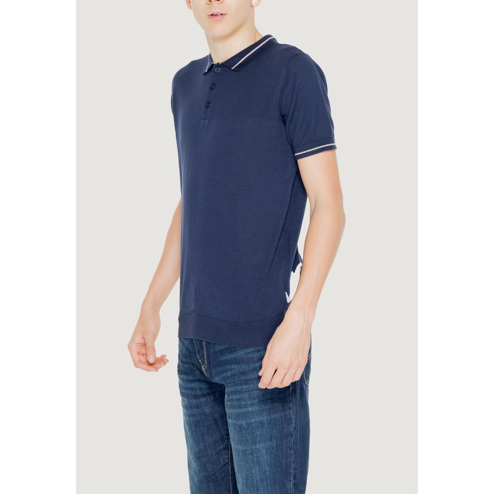 Maglietta in cotone blu Hamaki-Ho
