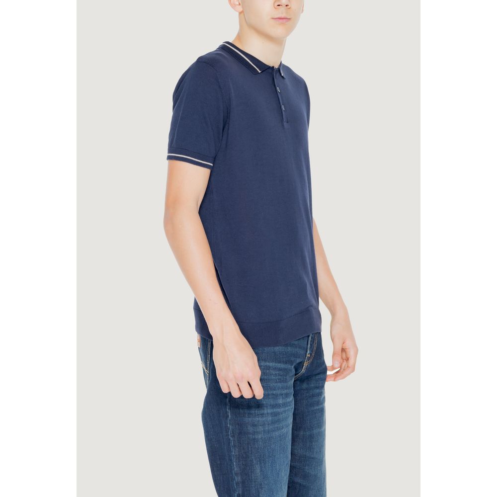 Maglietta in cotone blu Hamaki-Ho