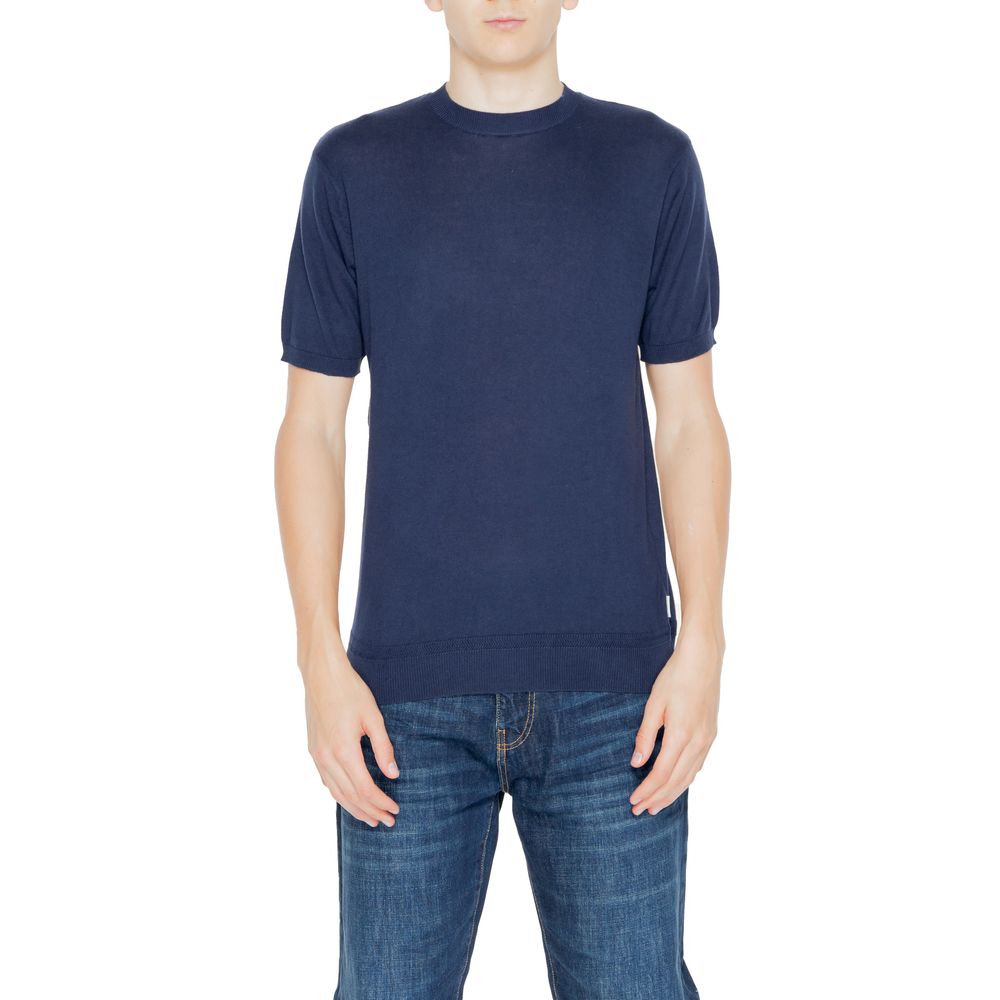 Maglietta in cotone blu Hamaki-Ho