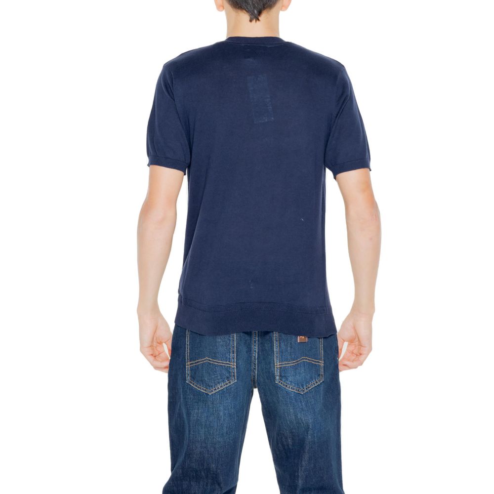 Maglietta in cotone blu Hamaki-Ho