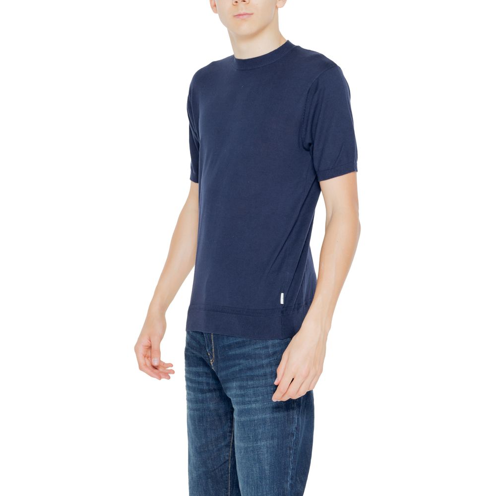Maglietta in cotone blu Hamaki-Ho
