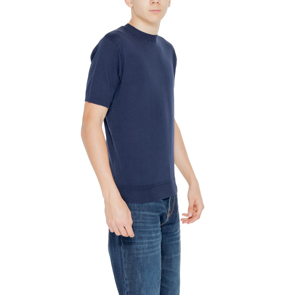 Maglietta in cotone blu Hamaki-Ho