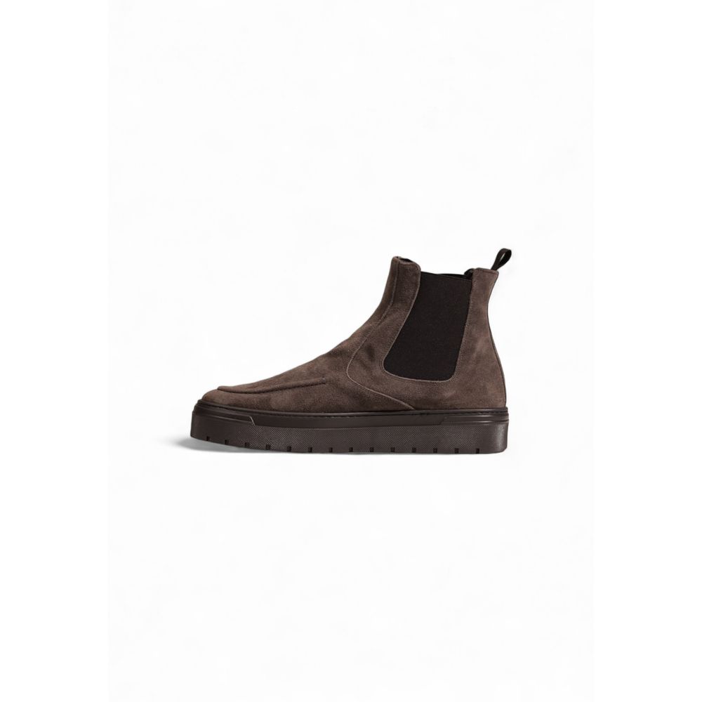 Stivaletto in pelle scamosciata grigia Antony Morato