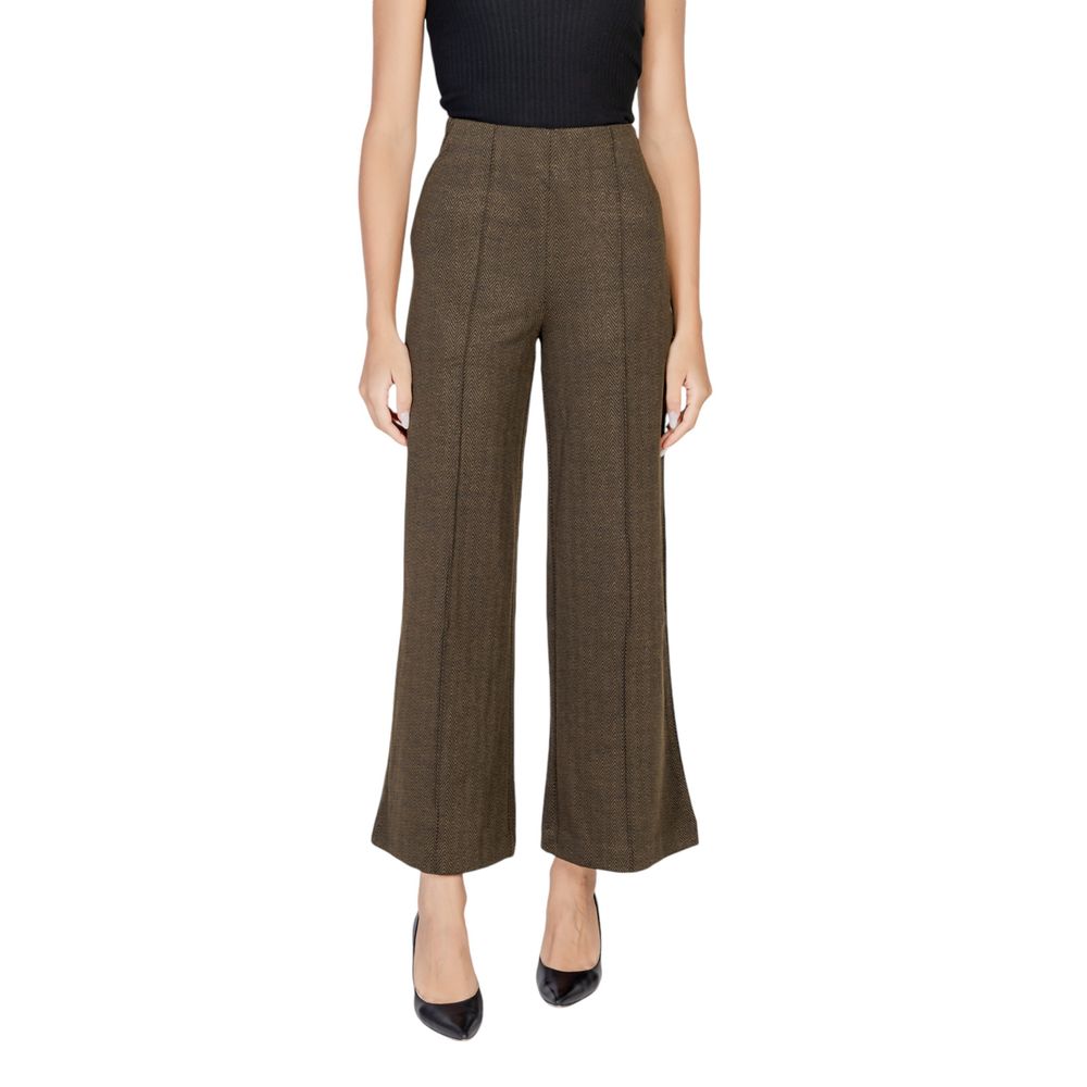 Jeans e pantaloni in poliestere verde ICHI