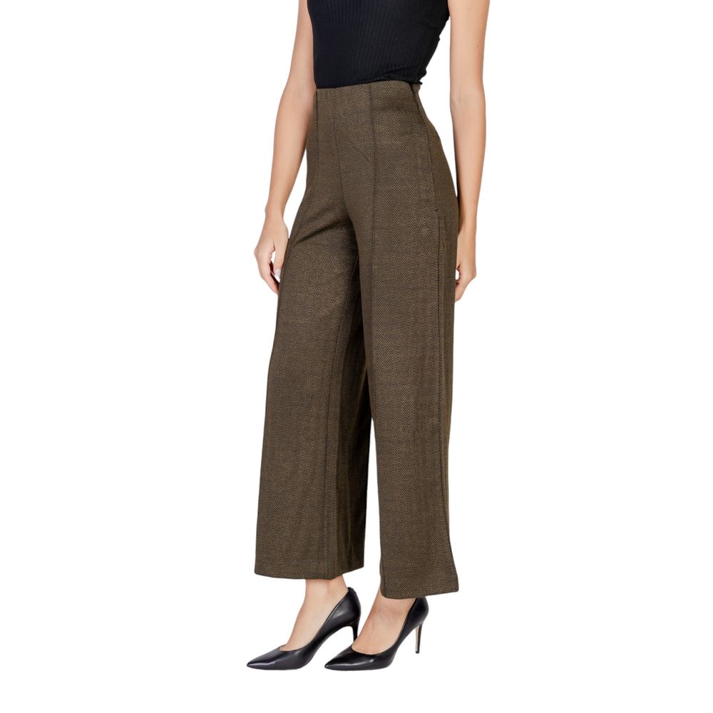 Jeans e pantaloni in poliestere verde ICHI